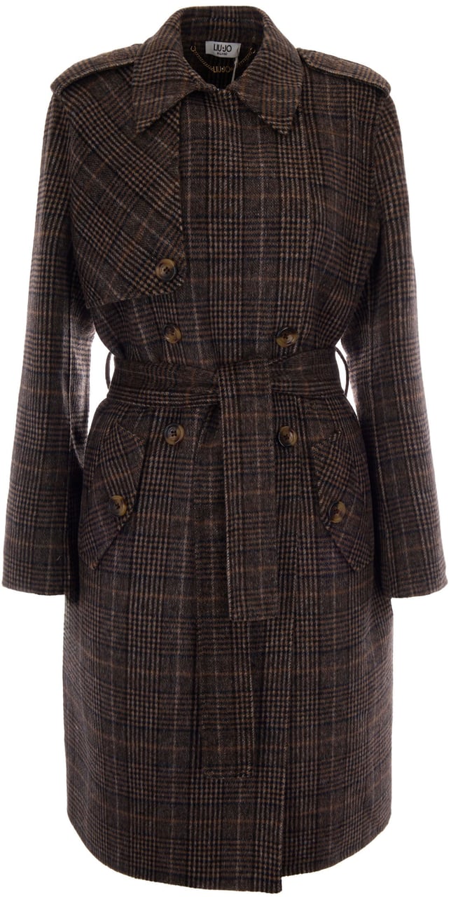 Liu Jo Coats Camel Check Bruin
