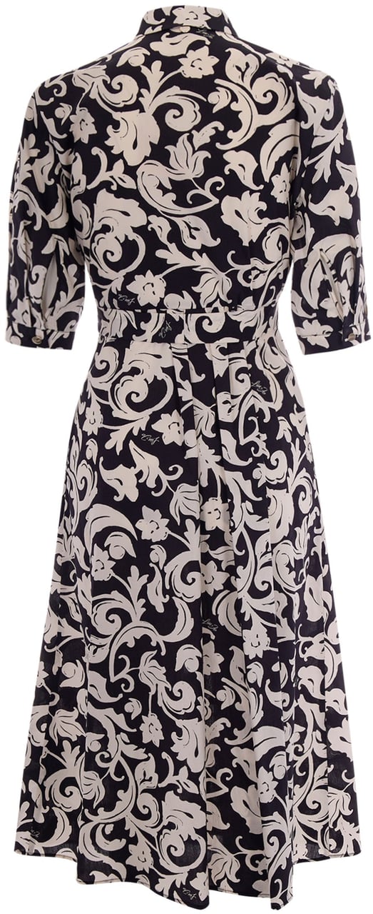 Liu Jo Dresses Opposit.Black&Wh.Ara Zwart