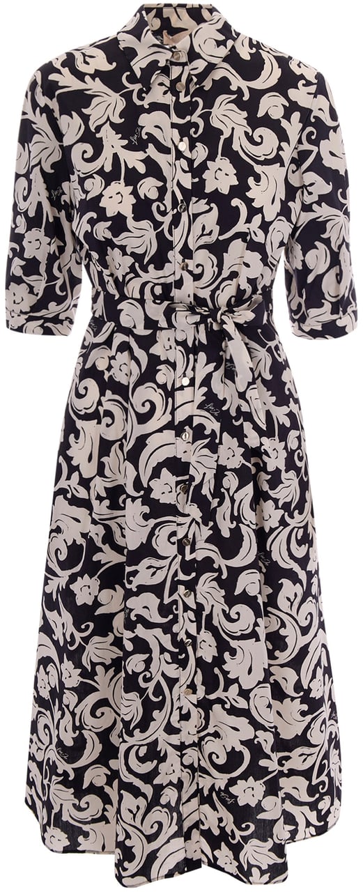 Liu Jo Dresses Opposit.Black&Wh.Ara Zwart