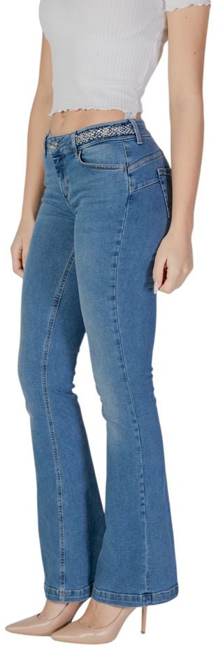 Liu Jo Light Blue Cotton Bootcut Jeans Blauw