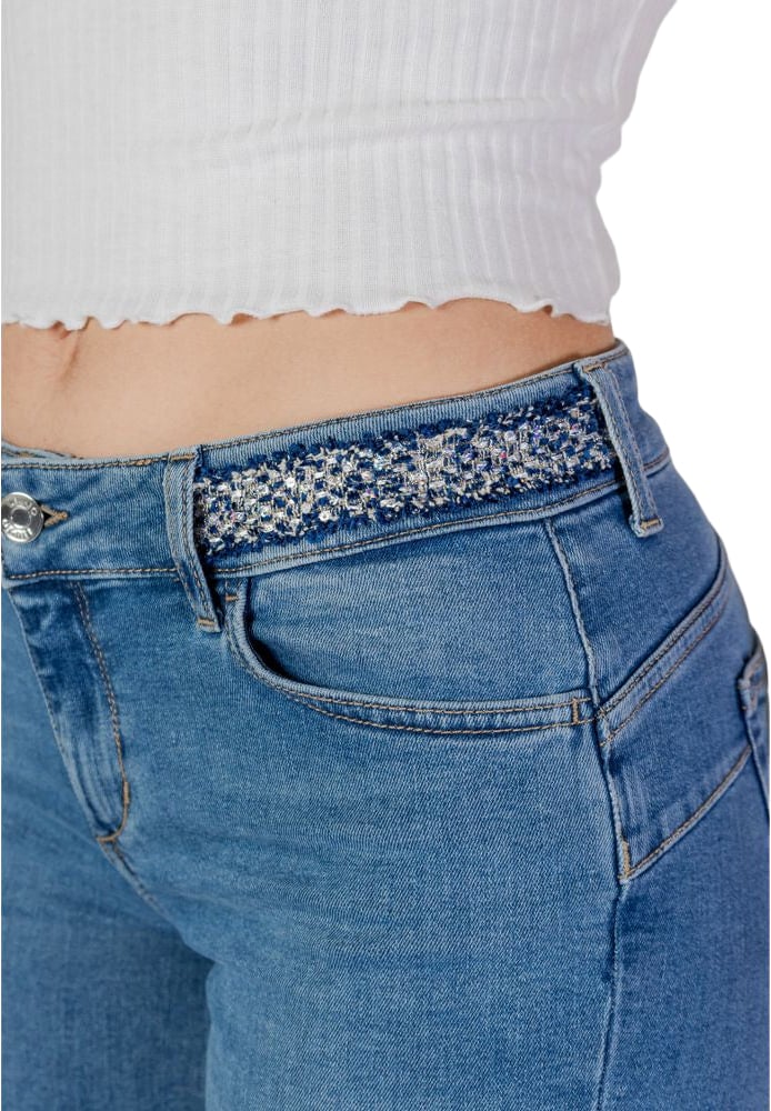 Liu Jo Light Blue Cotton Bootcut Jeans Blauw