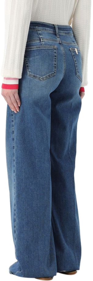 Liu Jo Liu Jo Blue Cotton Flared Jeans Blauw