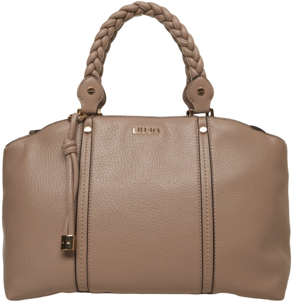 Liu Jo Grained leather shopper 'Fluida' Beige