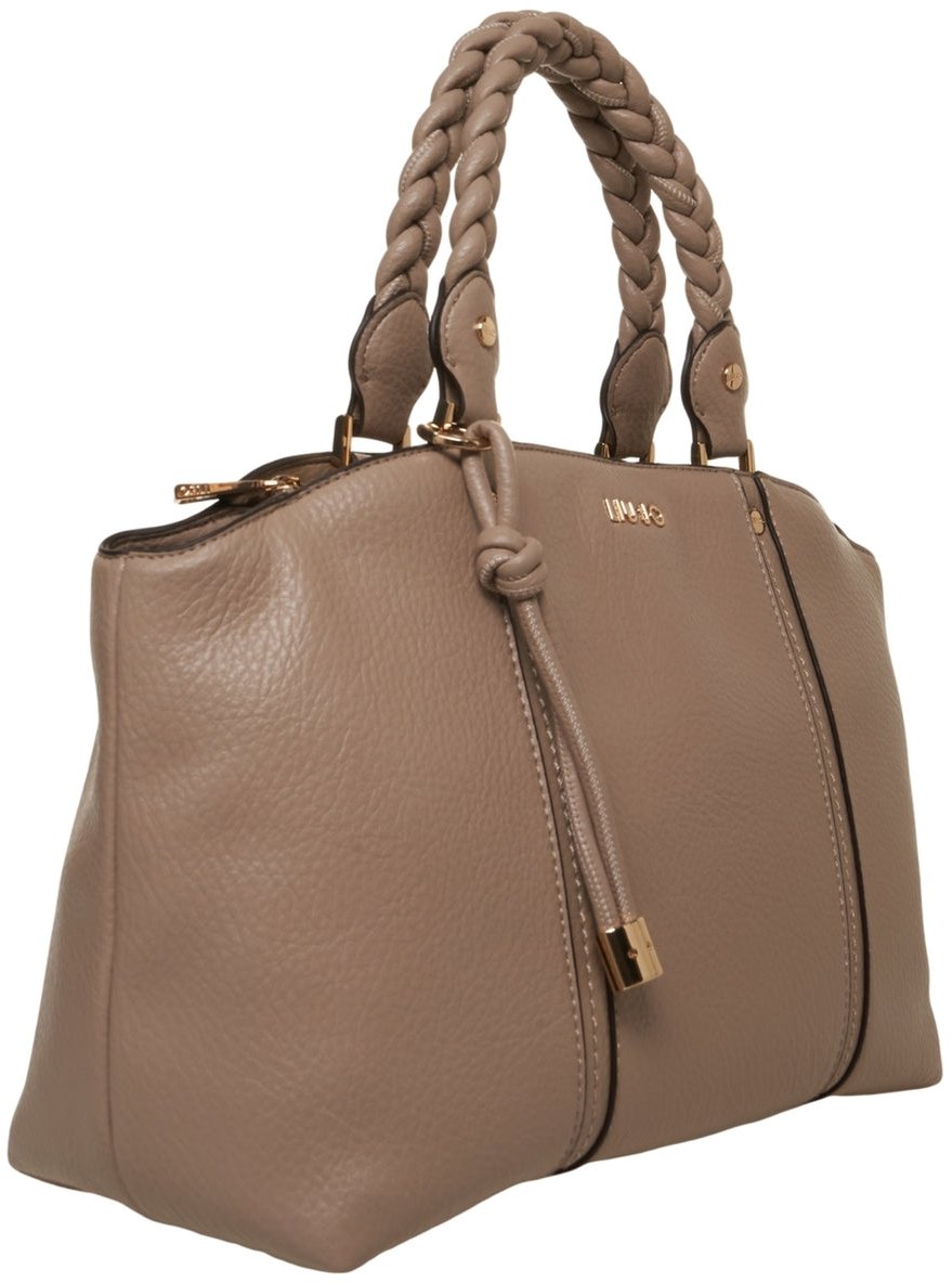 Liu Jo Grained leather shopper 'Fluida' Beige