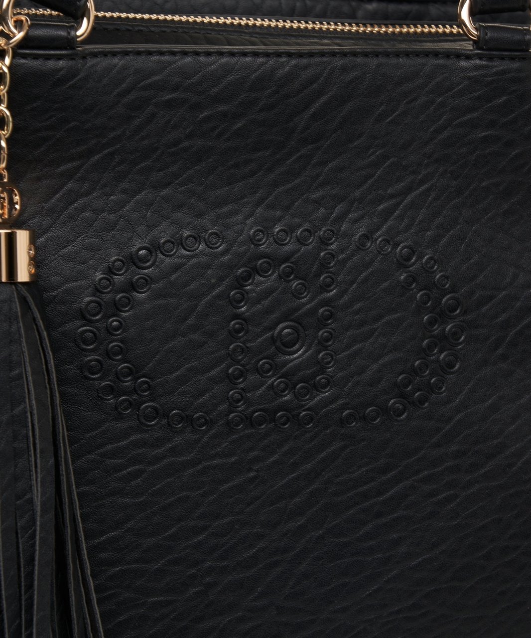 Liu Jo Bag in faux leather with logo embossing Zwart