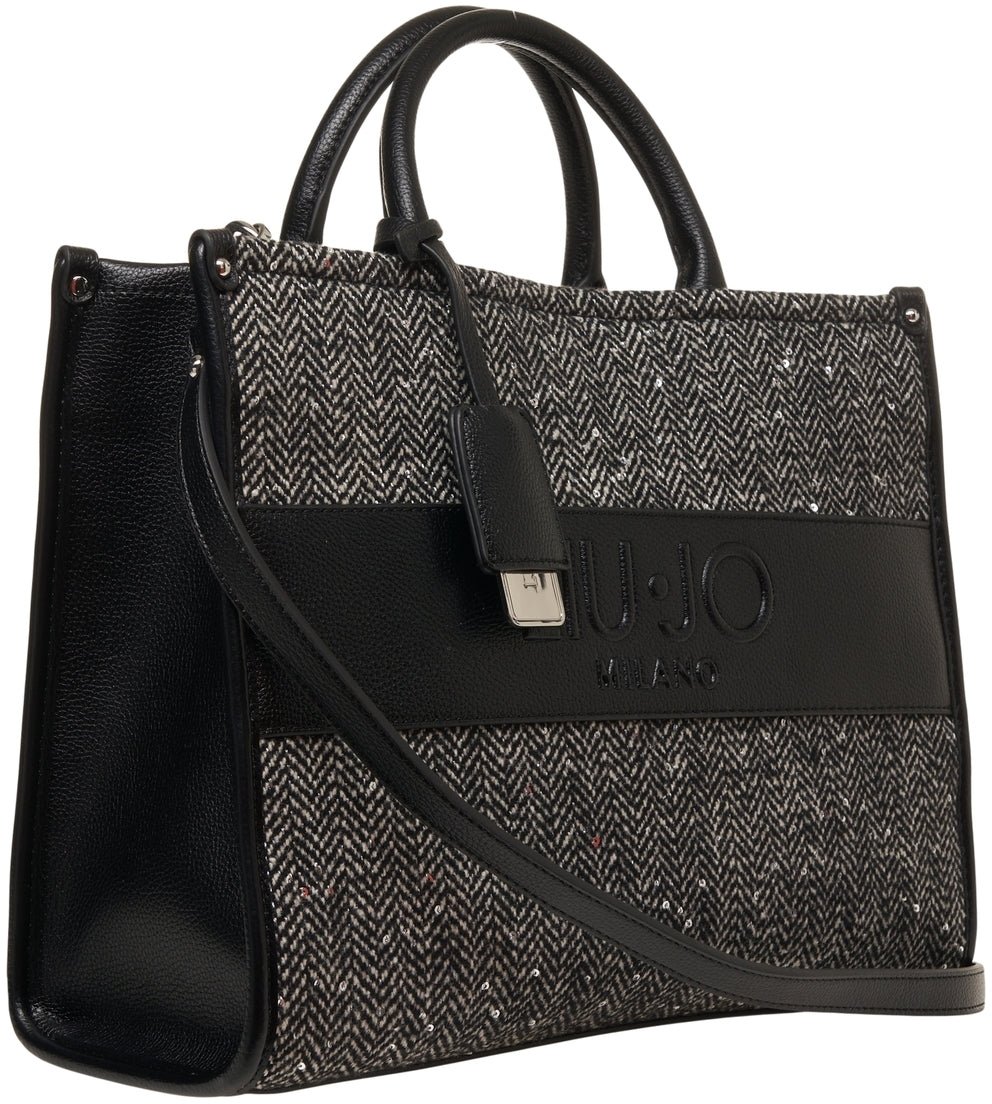 Liu Jo Textile shopper bag Zwart