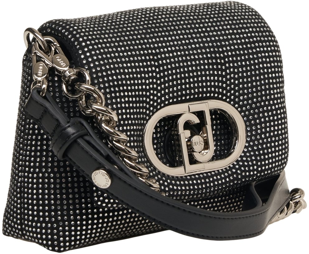 Liu Jo Crossbody bag with studs 'LaPuffy' Zwart