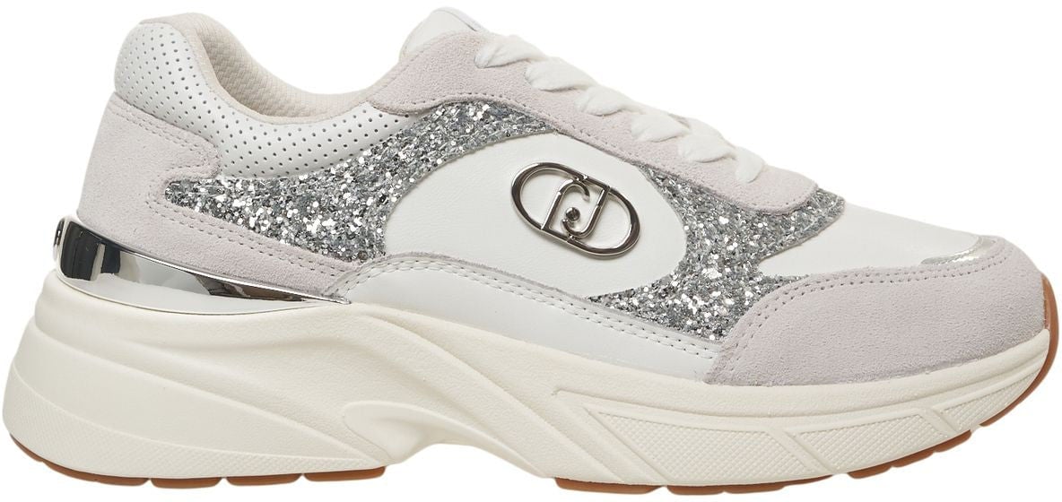 Liu Jo Sneakers with glitter Zilver