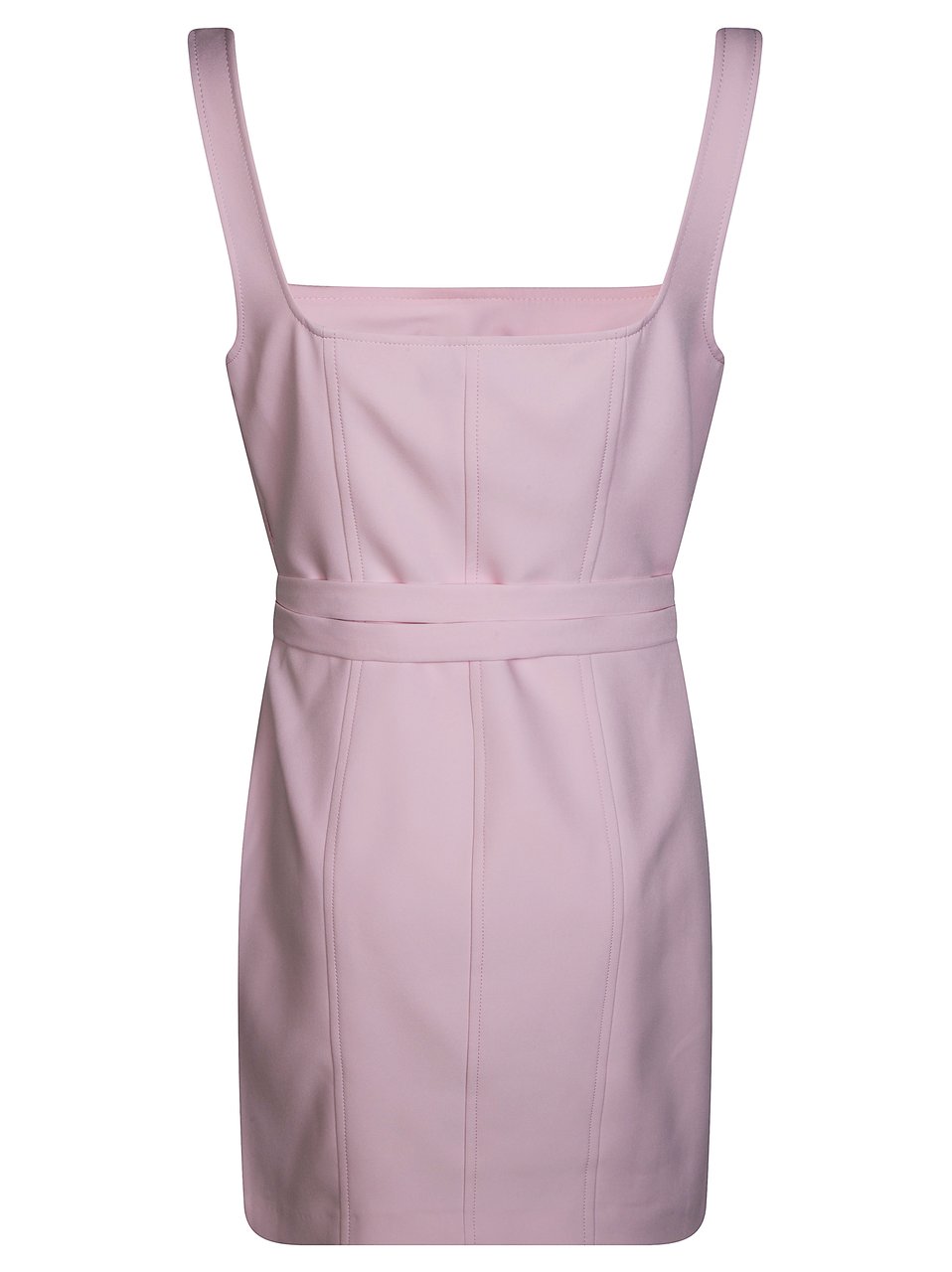 Liu Jo Fitted Square Neck Double Belt Mini Dress Roze