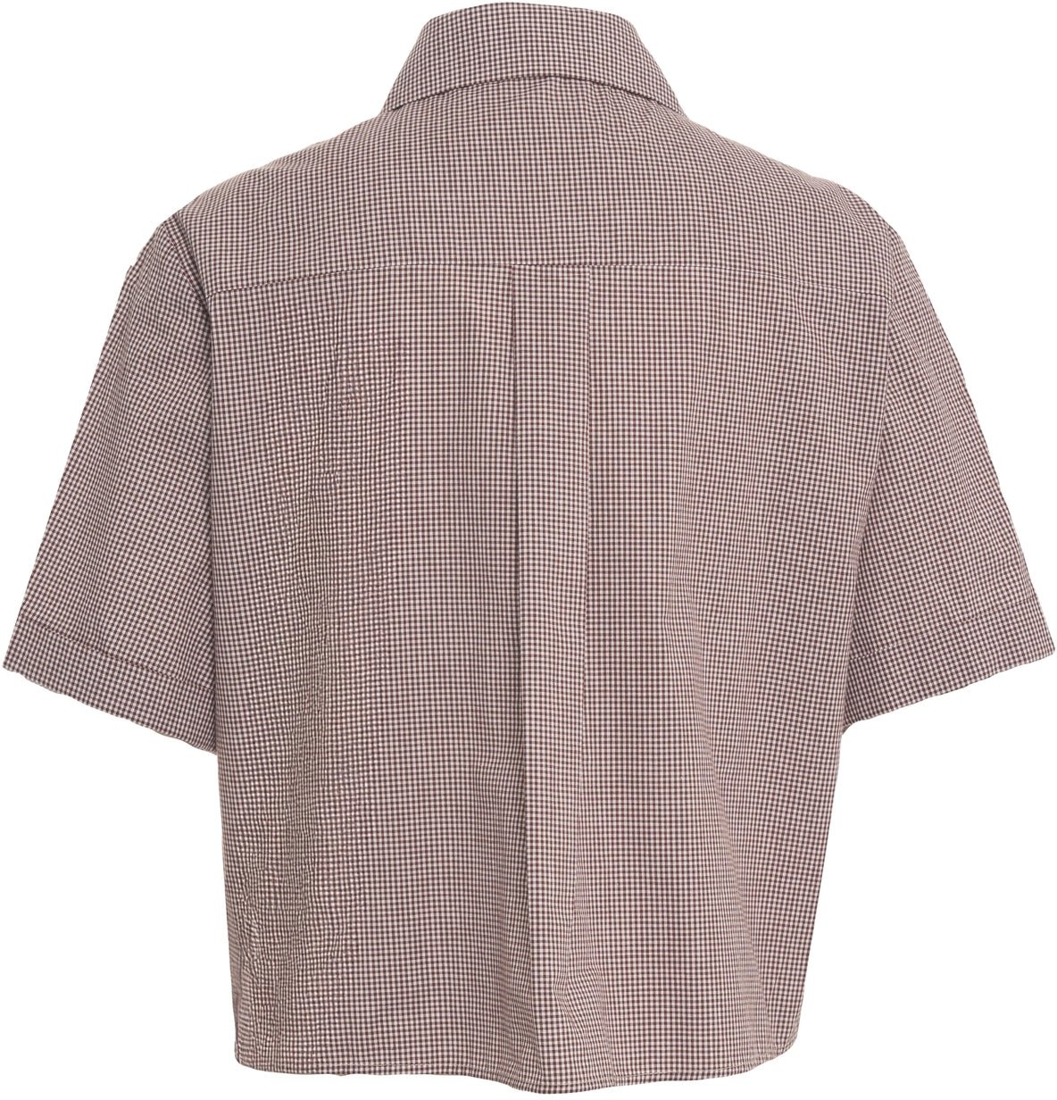 Liu Jo Checked blouse with appliqués Bruin