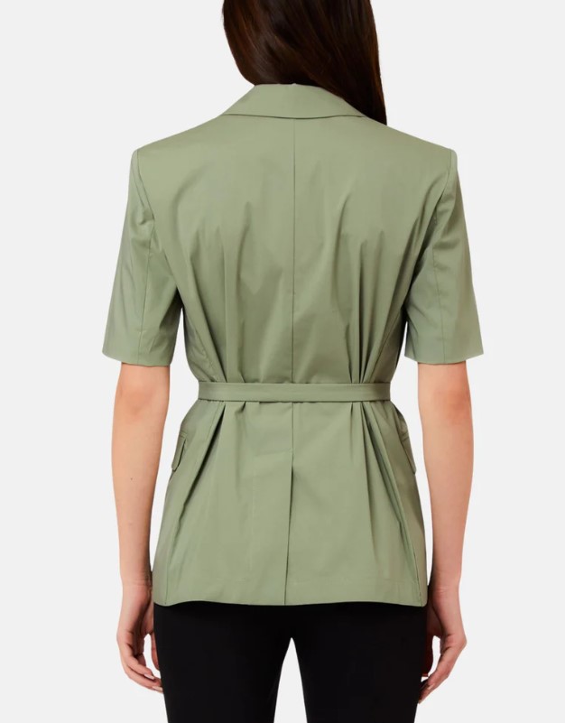 Liu Jo Short Sleeves Removable Belted Front Jacket Grijs