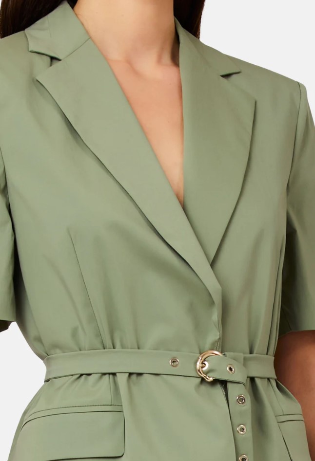 Liu Jo Short Sleeves Removable Belted Front Jacket Grijs