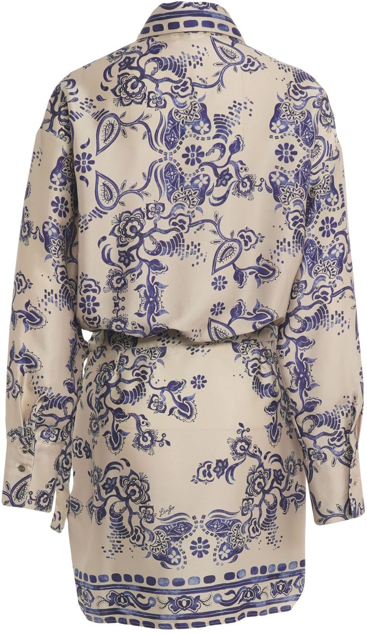 Liu Jo Satin chemisier dress Blauw