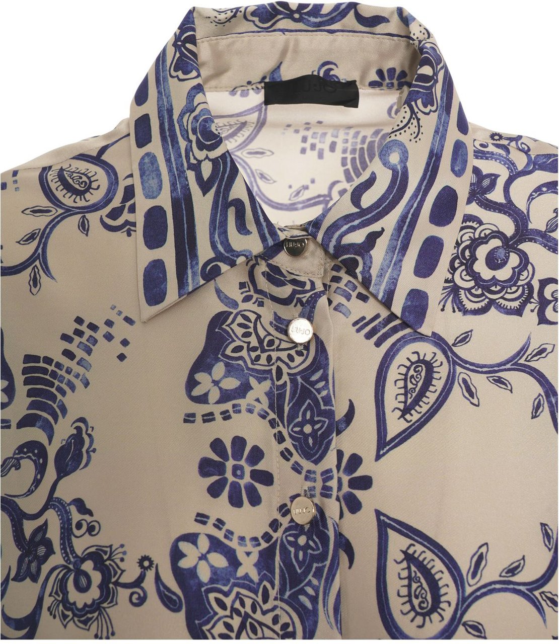 Liu Jo Satin chemisier dress Blauw