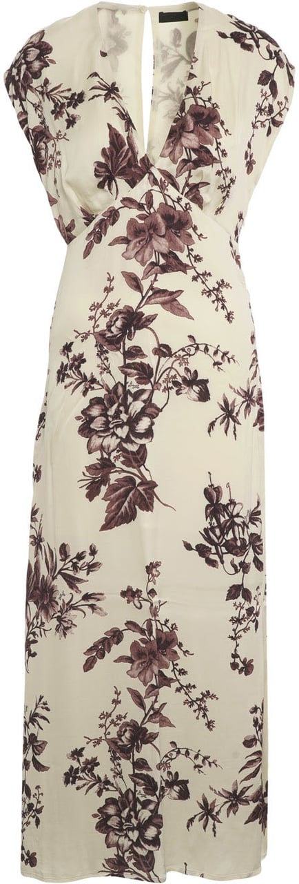 Liu Jo Maxi dress with floral pattern Beige