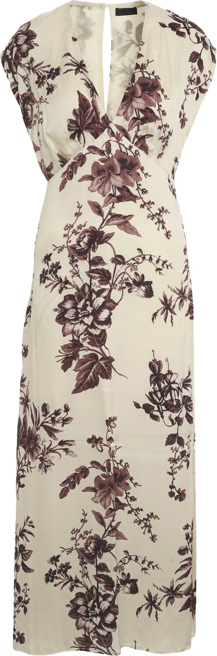 Liu Jo Maxi dress with floral pattern Beige