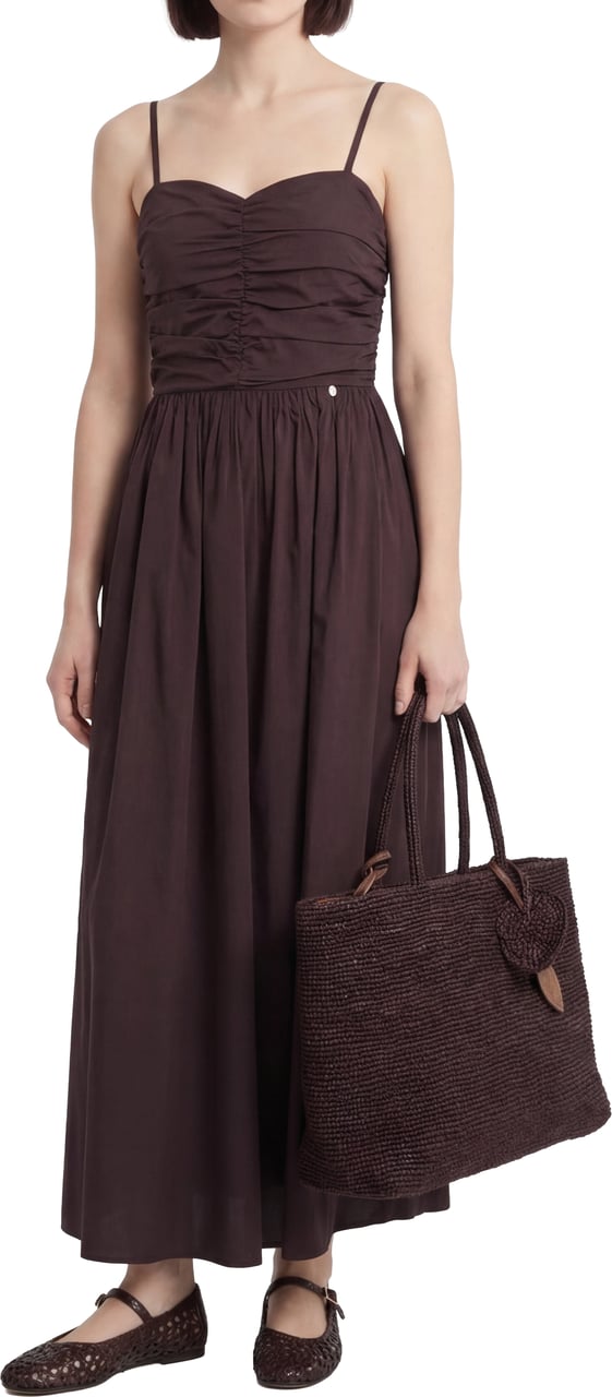 Liu Jo Poplin maxi dress Bruin