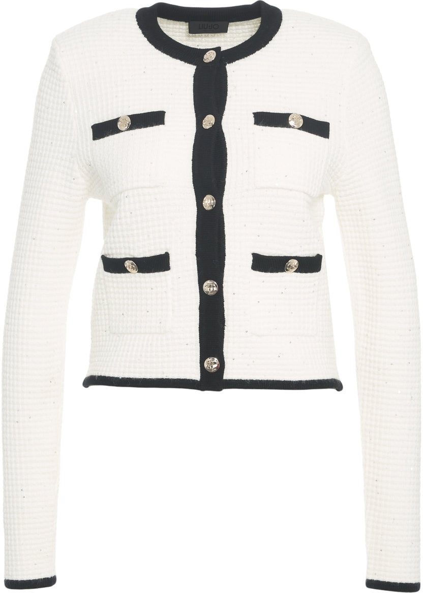 Liu Jo Tweed jacket with glitter Wit