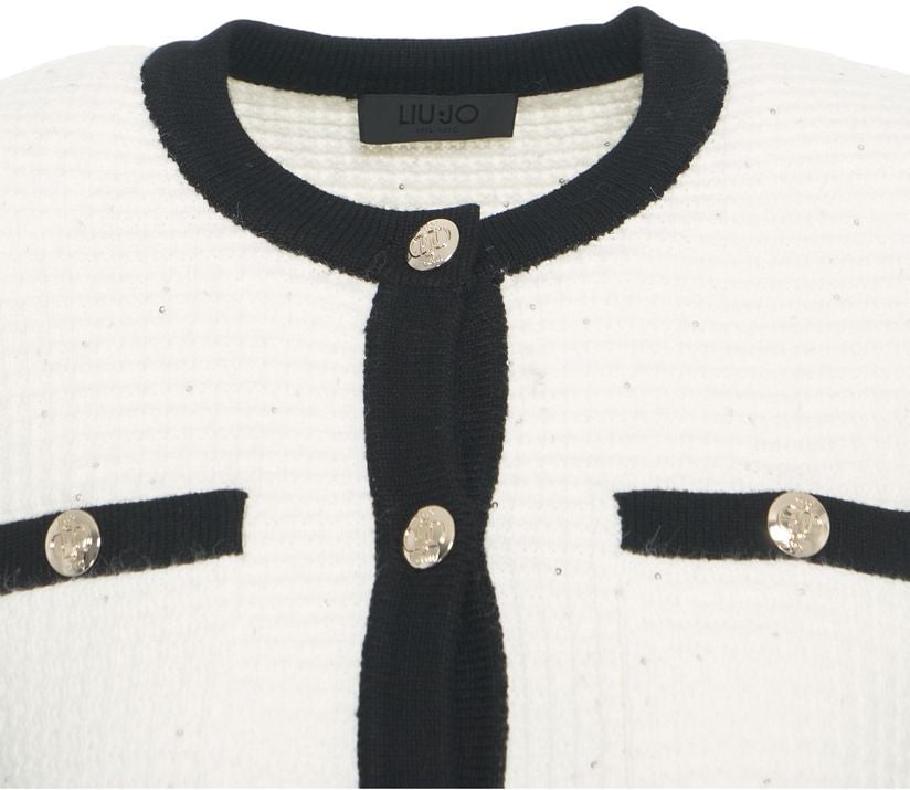 Liu Jo Tweed jacket with glitter Wit