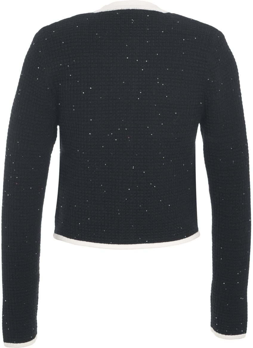 Liu Jo Tweed jacket with glitter Zwart
