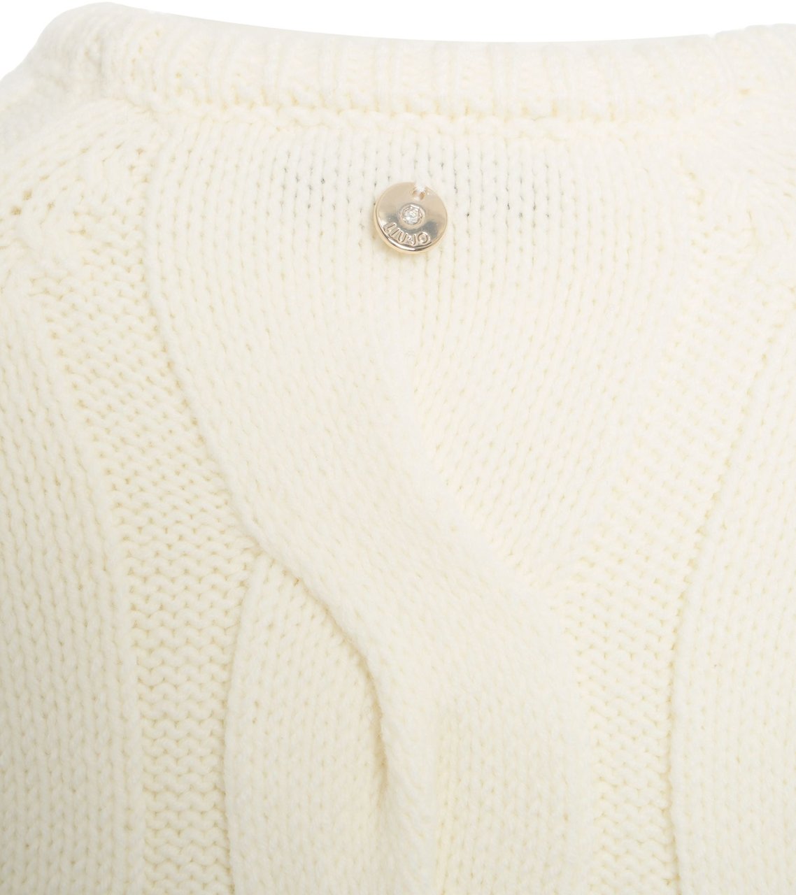 Liu Jo Knit sweater with cable knit pattern Wit