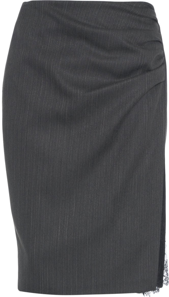 Liu Jo Pencil skirt with pinstripes Grijs