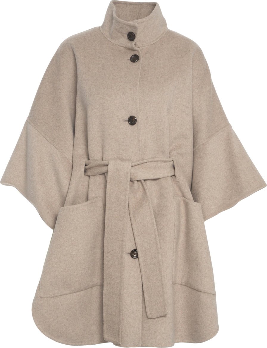 Liu Jo Wool coat with waist belt Beige