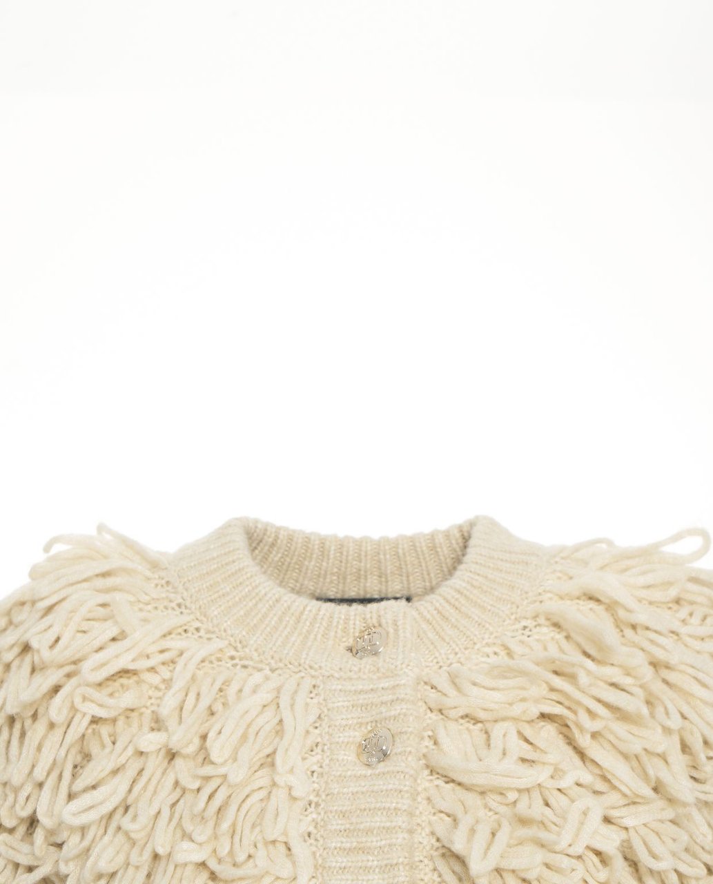 Liu Jo Knitted cardigan with fringe details Beige