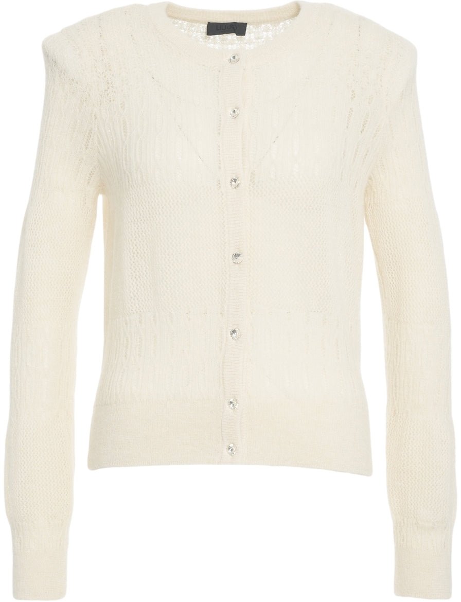 Liu Jo Lace crochet cardigan Wit