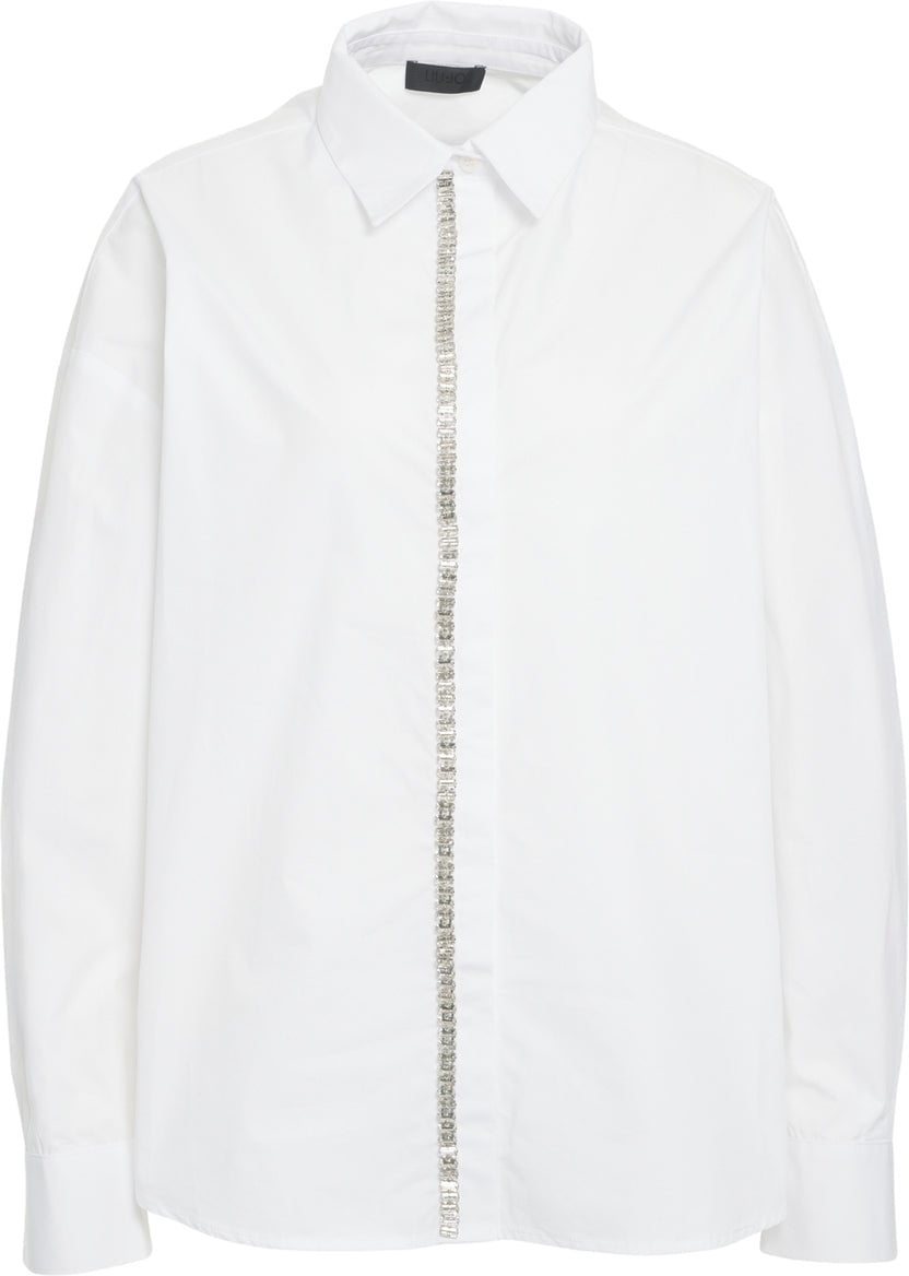Liu Jo Blouse with rhinestone application Wit
