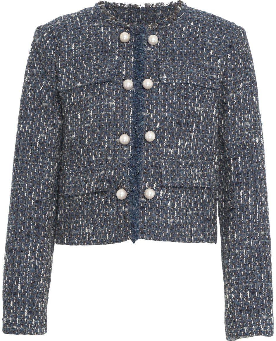 Liu Jo Bouclé blazer Blauw