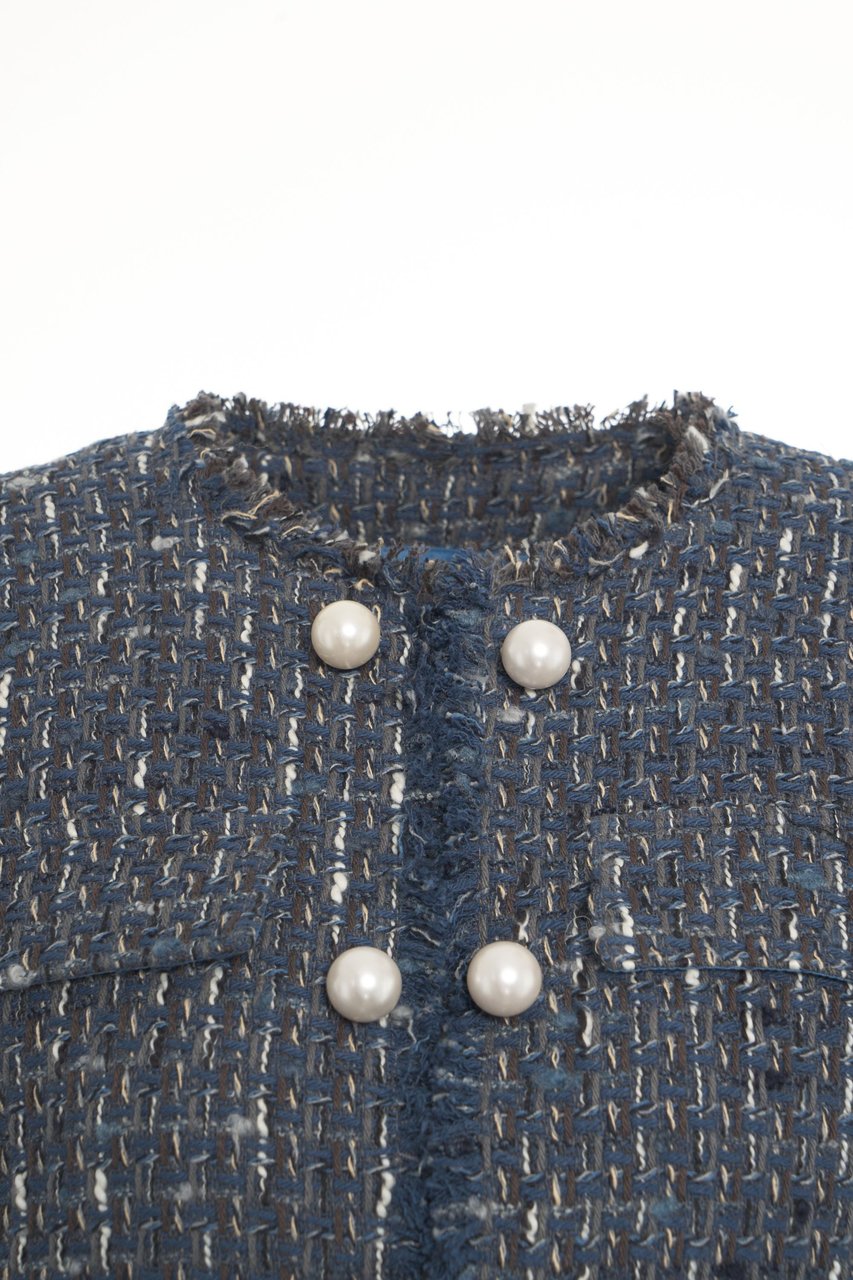 Liu Jo Bouclé blazer Blauw