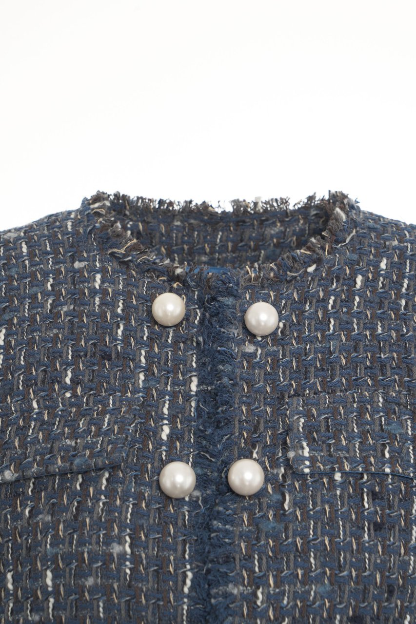 Liu Jo Blazer in bouclé Blauw