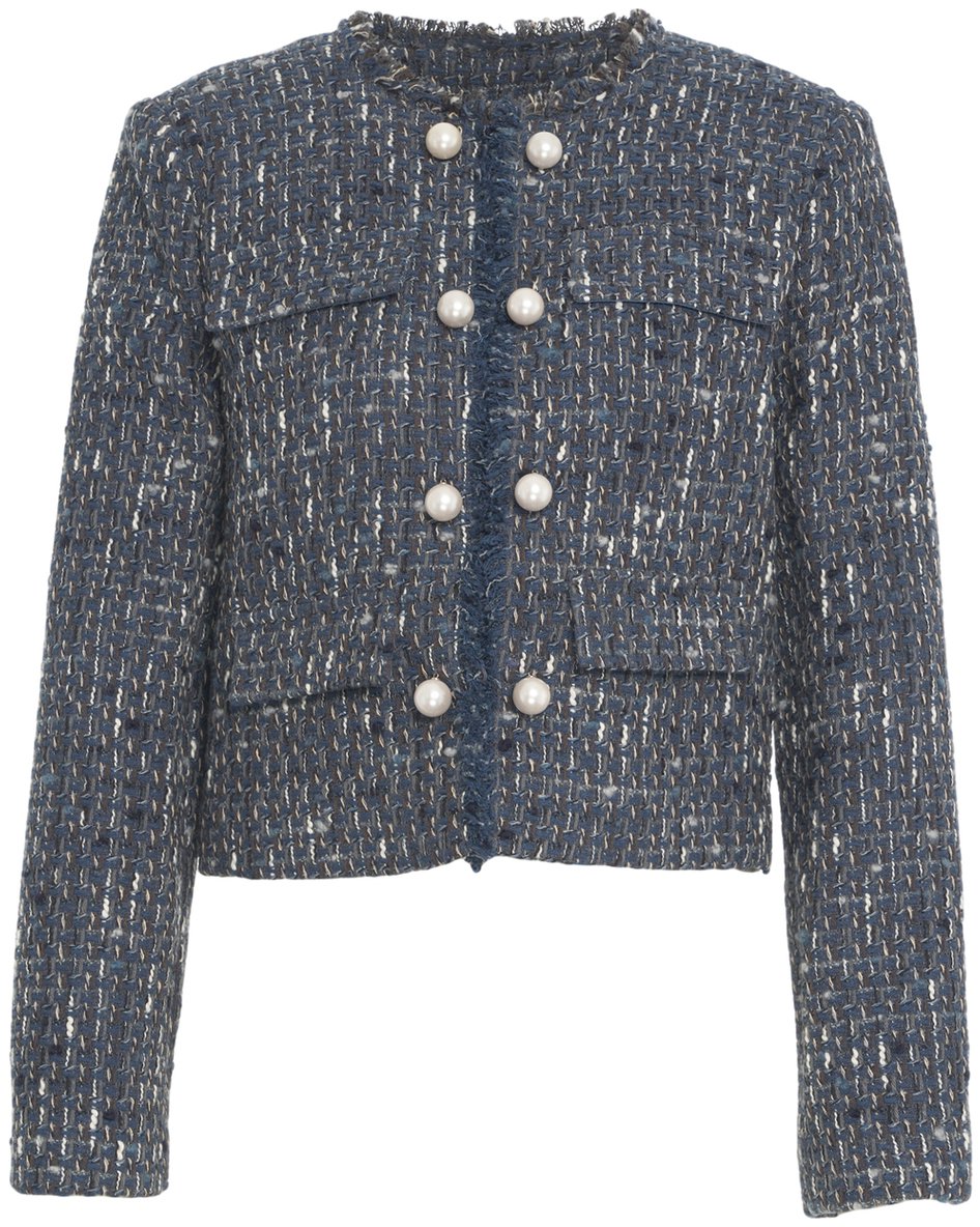 Liu Jo Blazer in bouclé Blauw