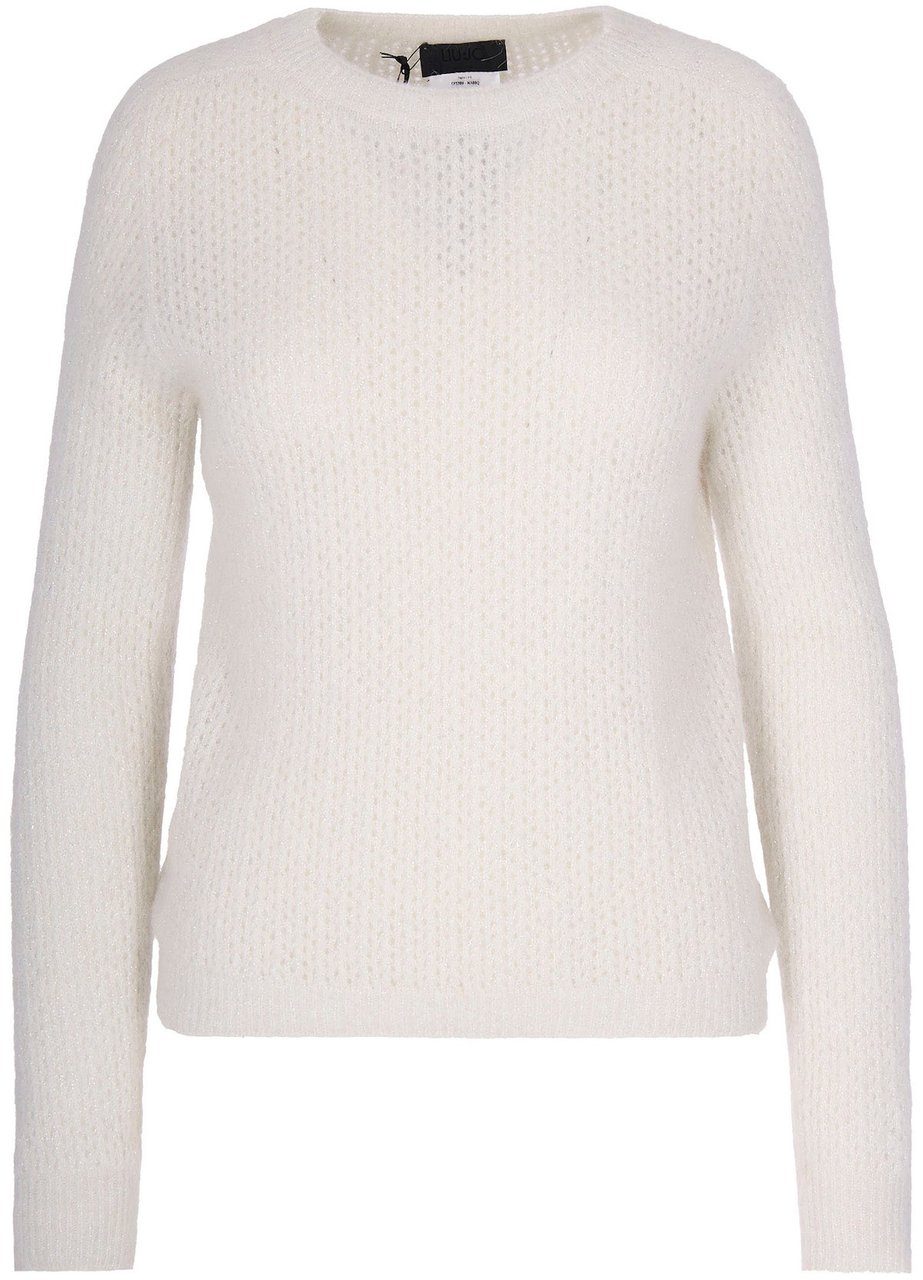 Liu Jo Sweaters Star White Lux Wit