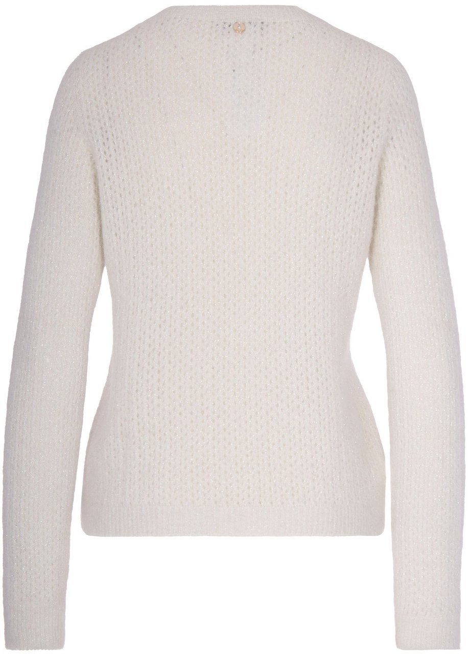 Liu Jo Sweaters Star White Lux Wit
