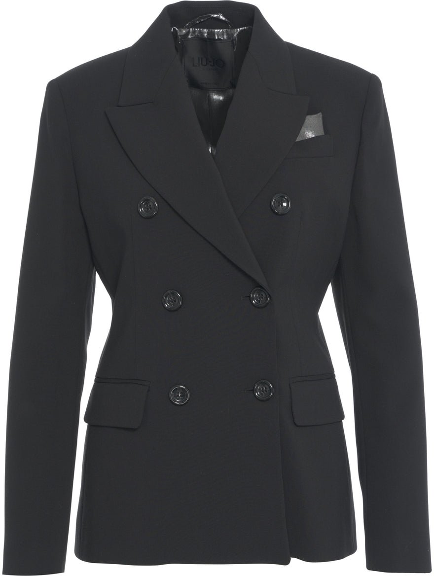 Liu Jo Double-breasted blazer Zwart
