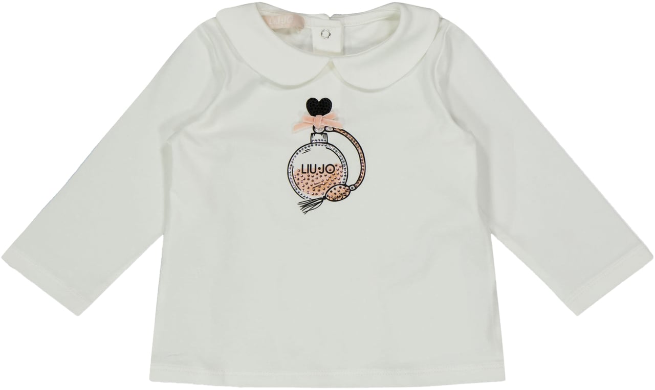 Liu Jo Liu Jo Baby Meisjes T-Shirt In Off White Wit