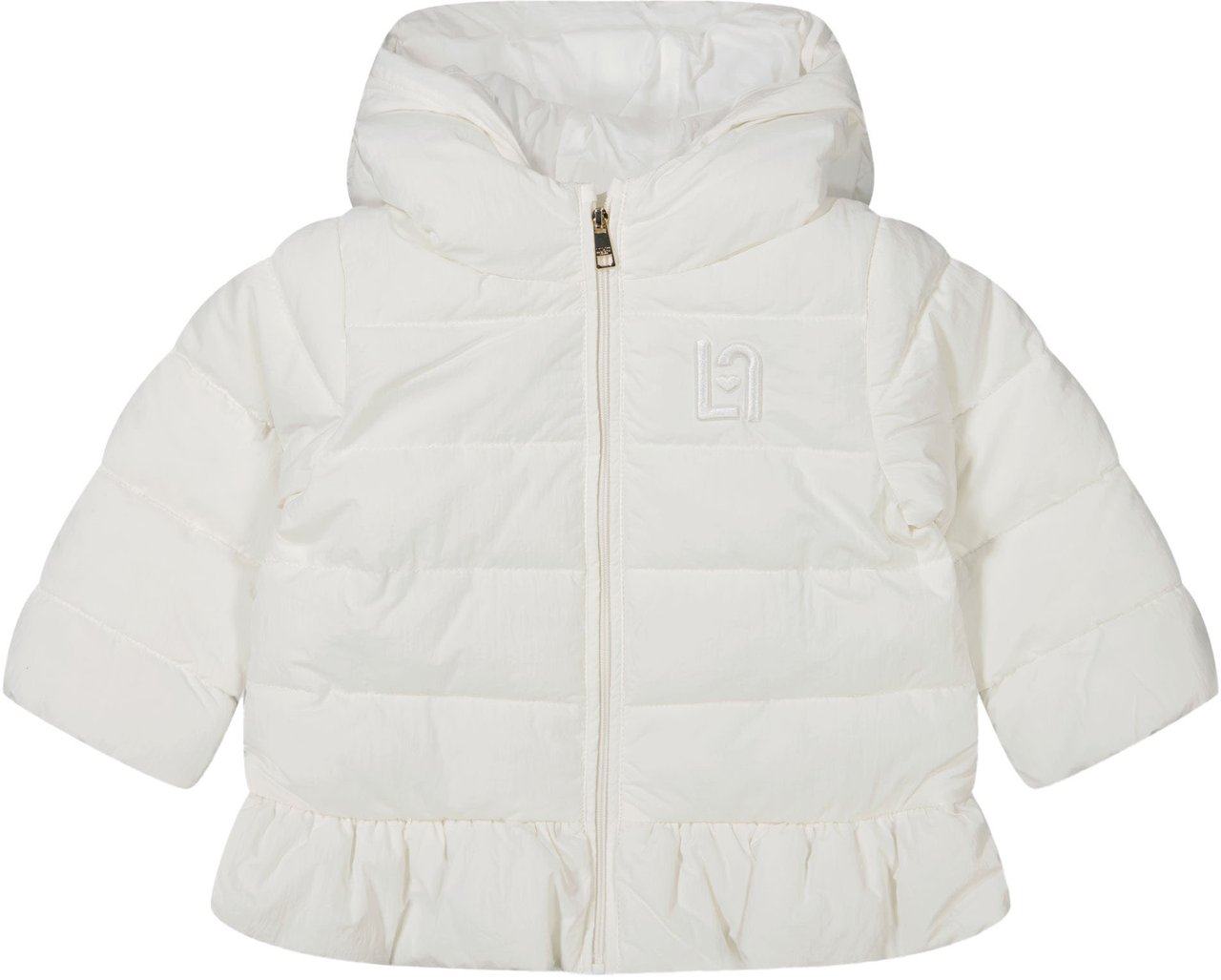 Liu Jo Liu Jo Baby Meisjes Winterjas In Off White Wit