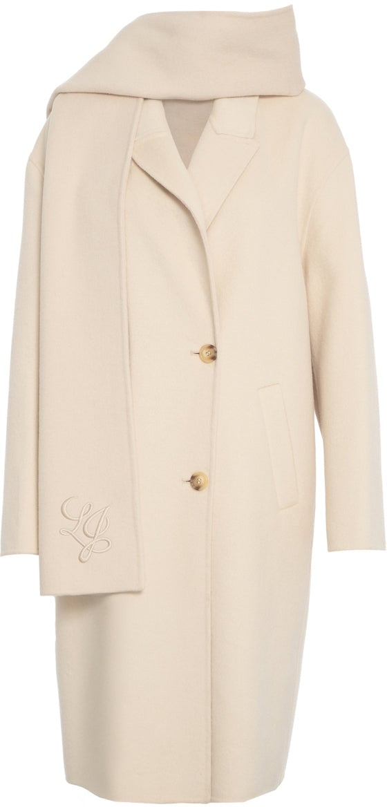 Liu Jo Coat with shawl collar Beige