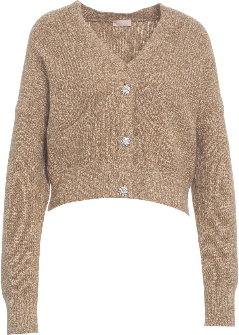 Liu Jo Cardigan with decorative buttons Beige