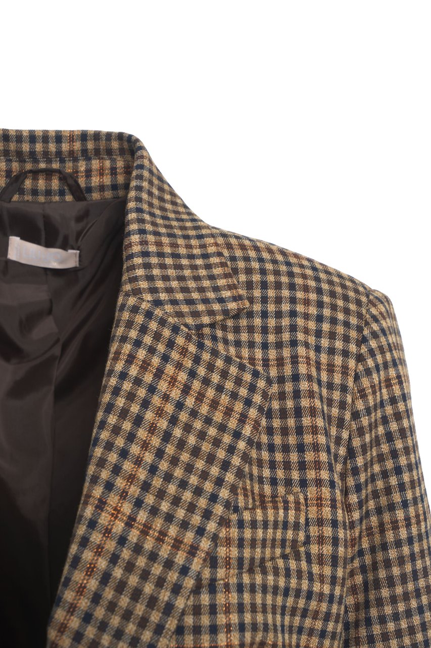 Liu Jo Blazer with check pattern Beige