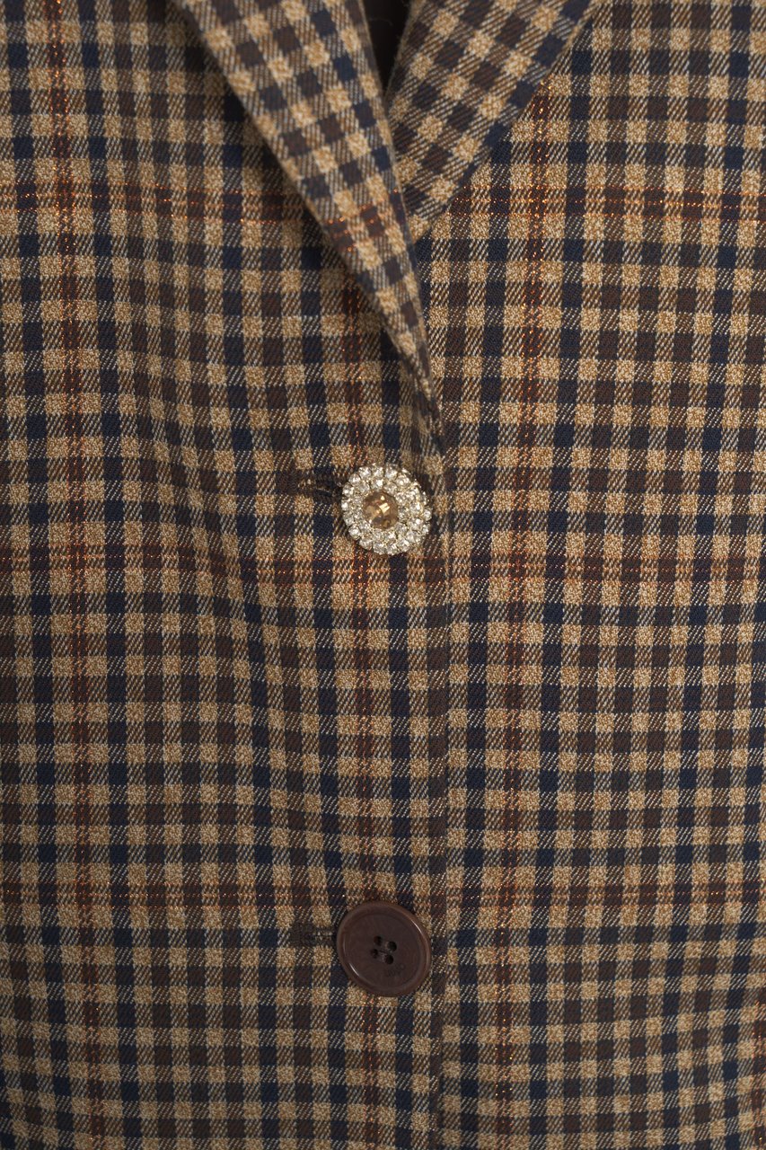 Liu Jo Blazer with check pattern Beige