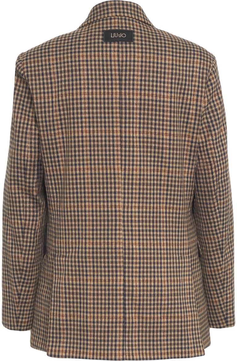 Liu Jo Blazer with check pattern Beige