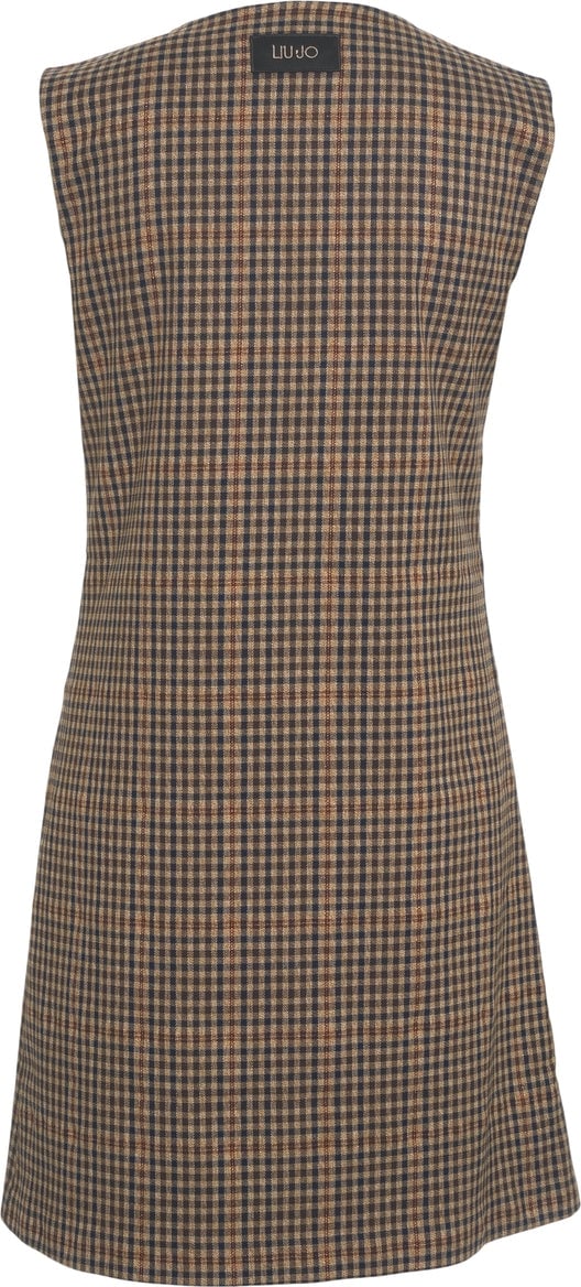 Liu Jo Checkered midi dress Bruin
