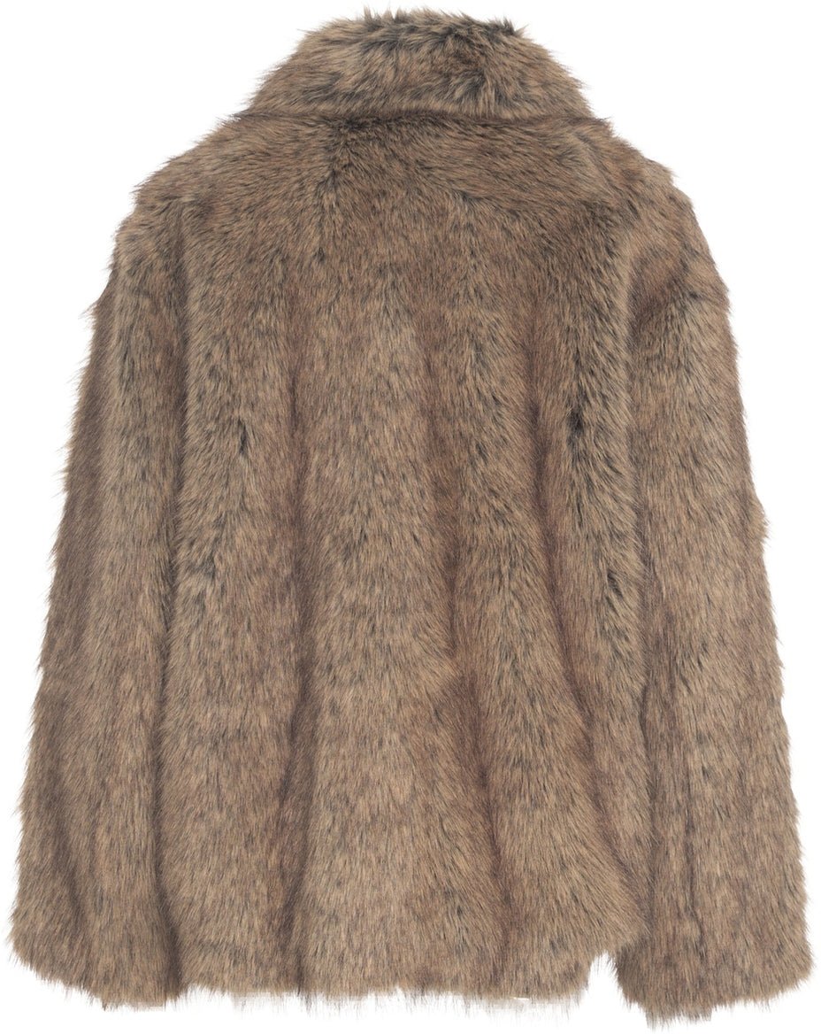Liu Jo Coat made of faux fur Bruin
