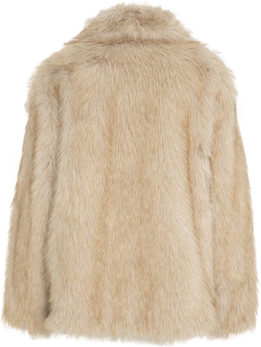 Liu Jo Faux fur coat Beige