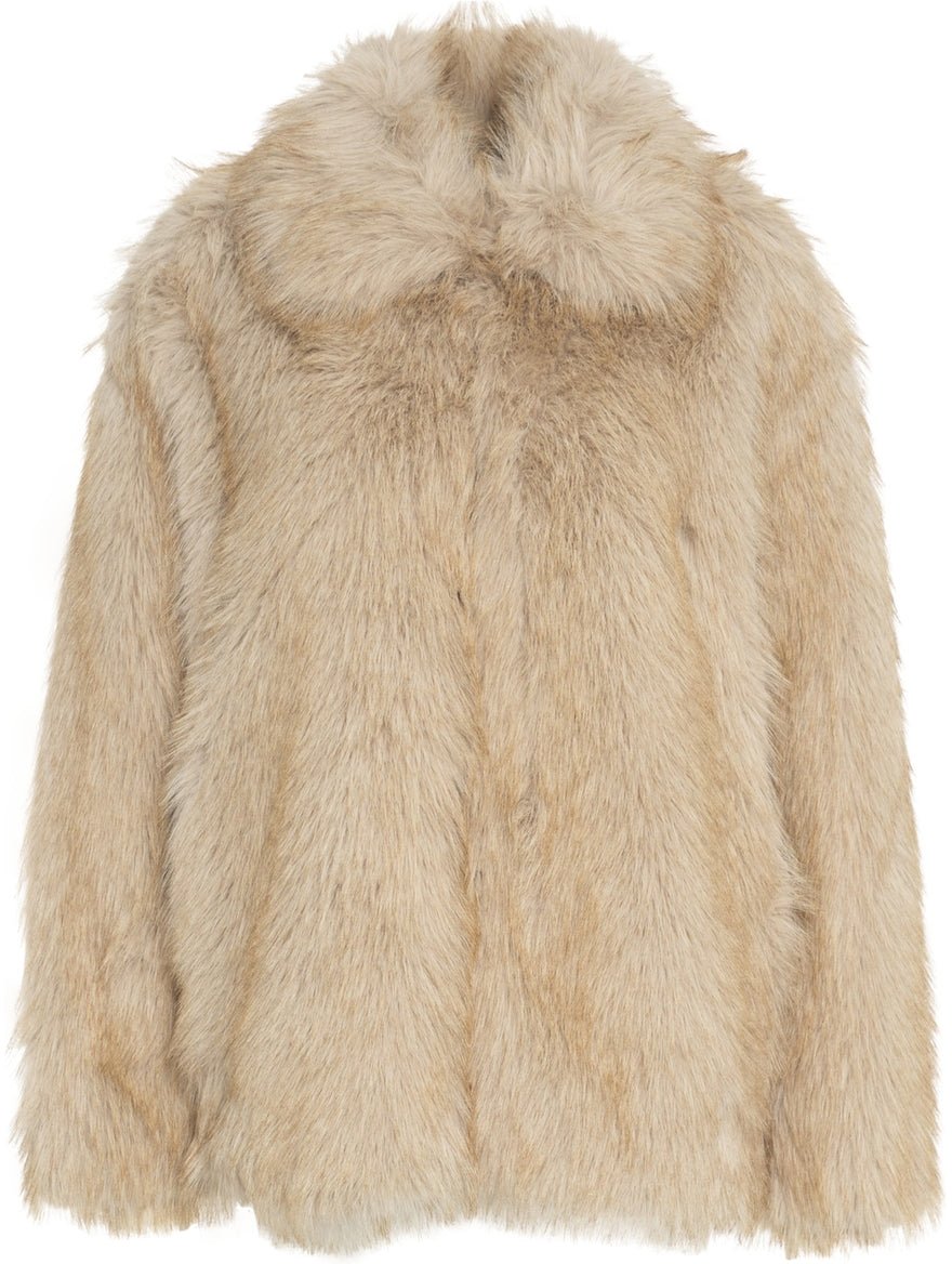 Liu Jo Faux fur coat Beige