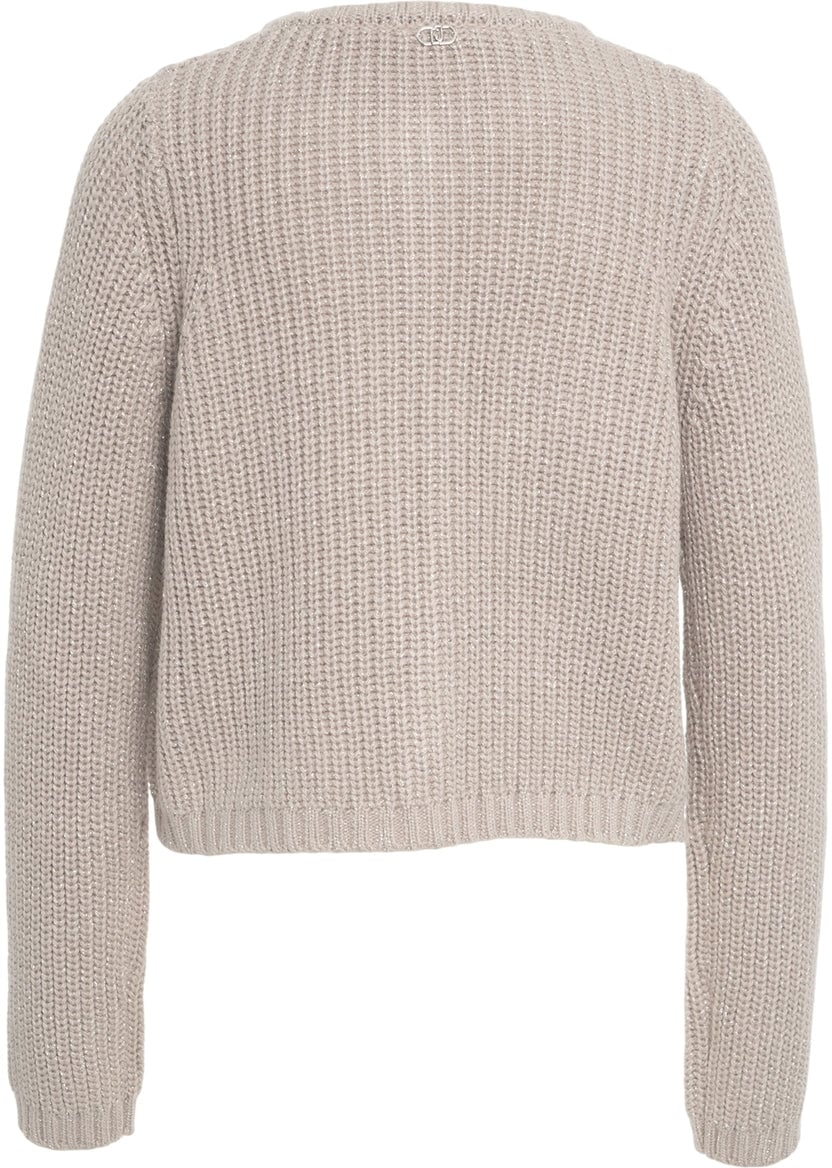 Liu Jo Lurex cardigan Beige