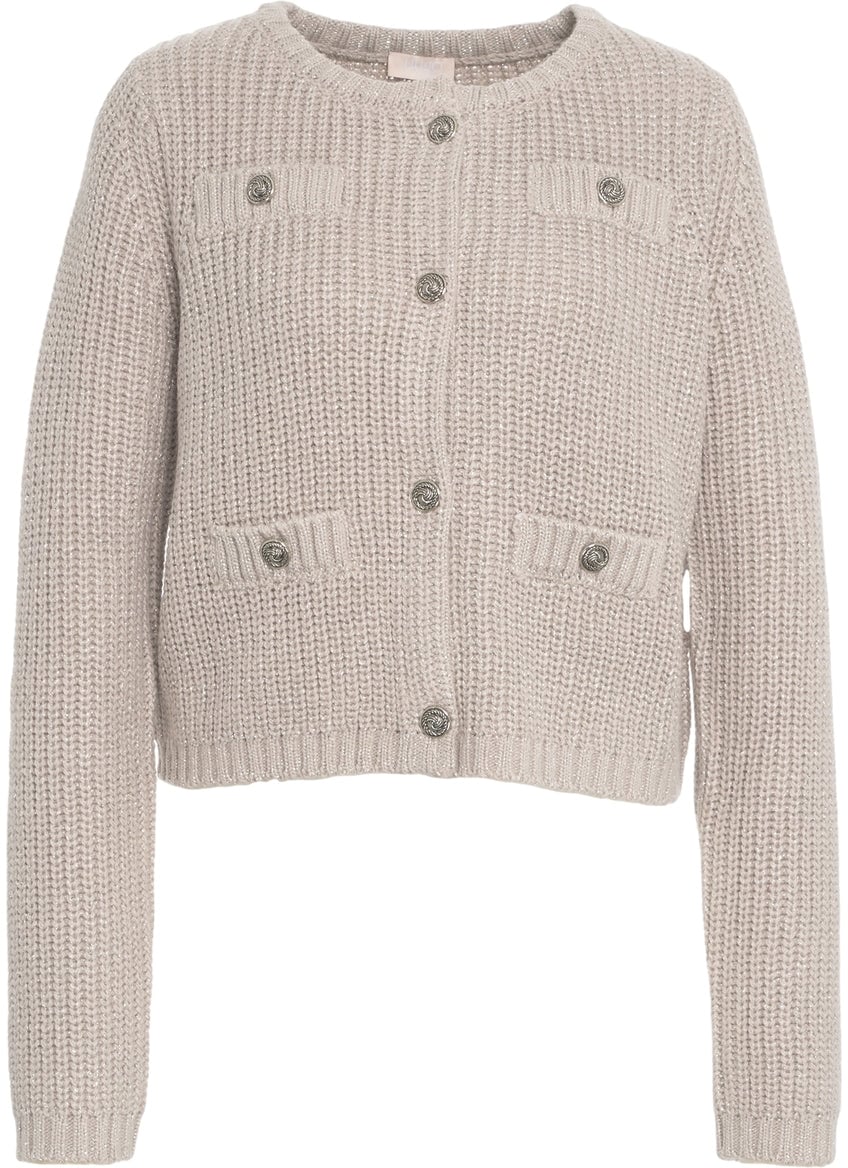 Liu Jo Lurex cardigan Beige